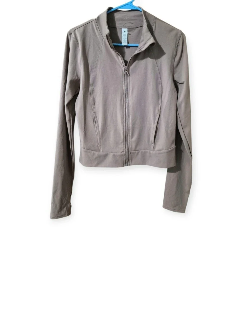 Yogalicious Lux Women’s Zip-Front Active Jacket Yoga Dark Tan Athletics NWT